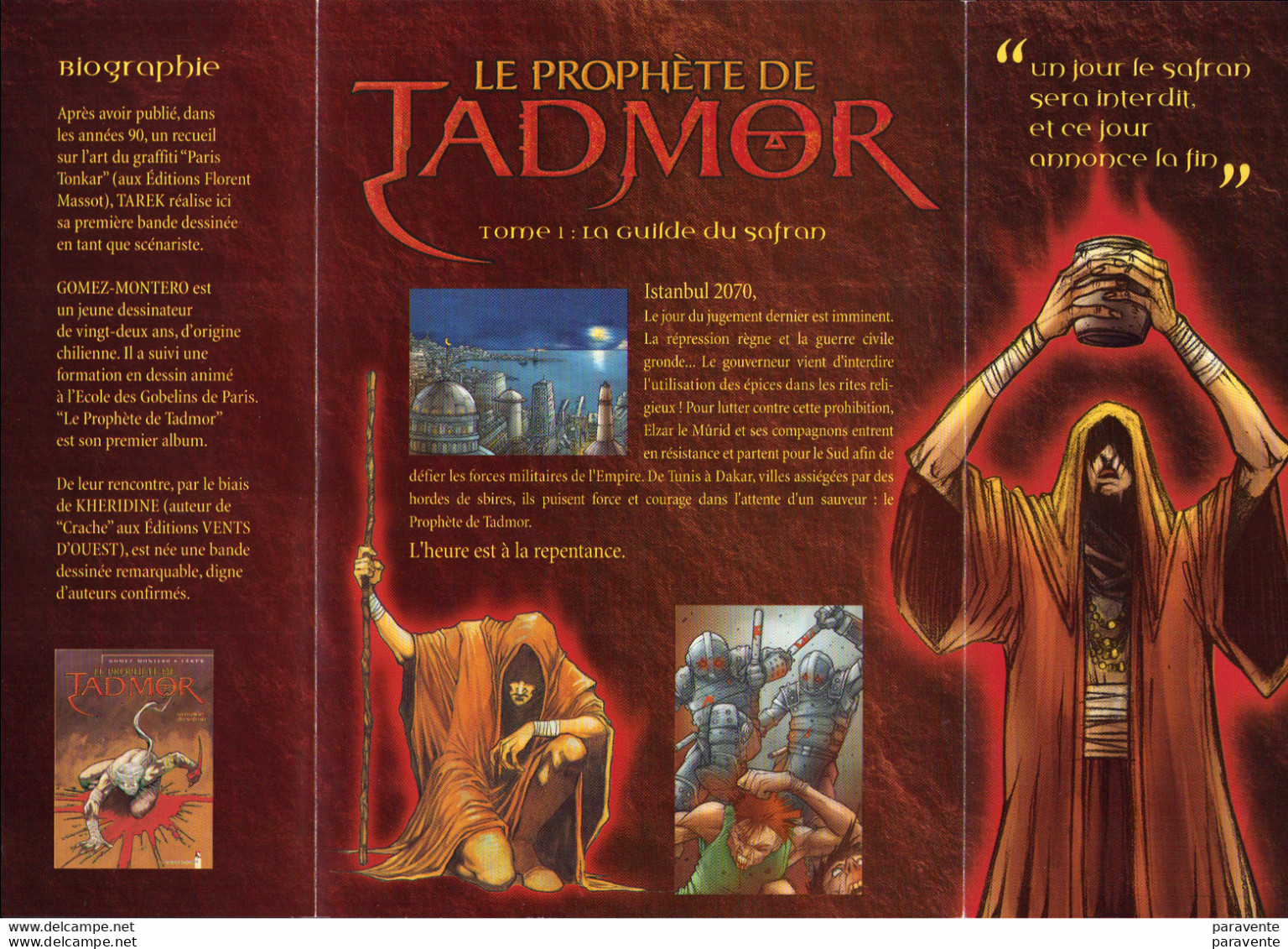 GOMEZ MONTERO : Plaquette Presentation PROPHETE DE TADMOR - Press Books