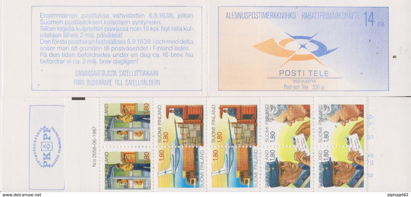 Carnet De Timbres à Prix Réduit - FINLANDE - Services De La Poste Et Des Télécommunications - N°1003 à 1007 ** - 1988 - Ungebraucht