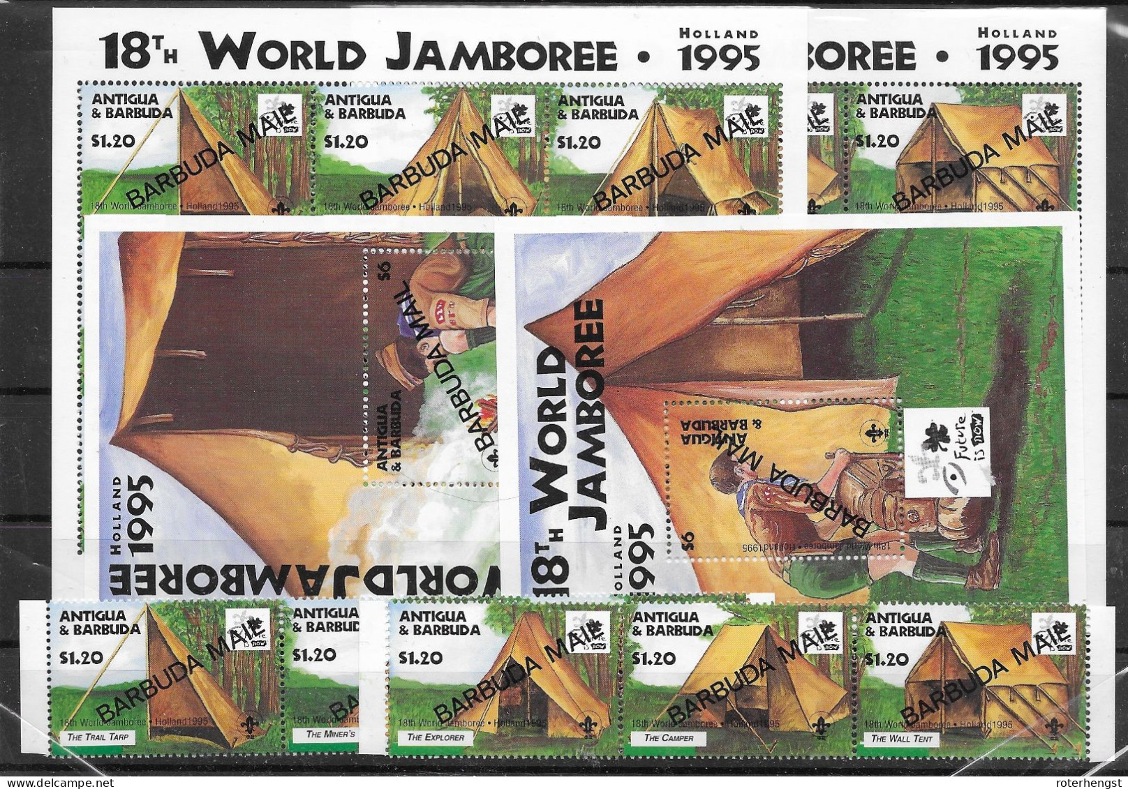 Barbuda Mnh ** Scouts World Jamboree Set And Sheets From 1995 80 Euros - Antigua And Barbuda (1981-...)