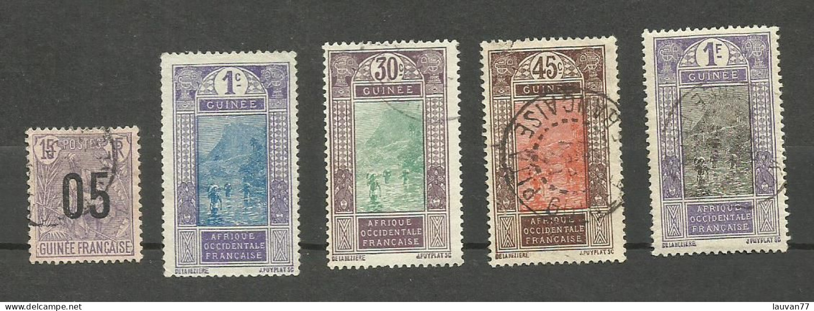 Guinée N°57, 63, 71, 74, 77 Cote 5.10€ - Used Stamps