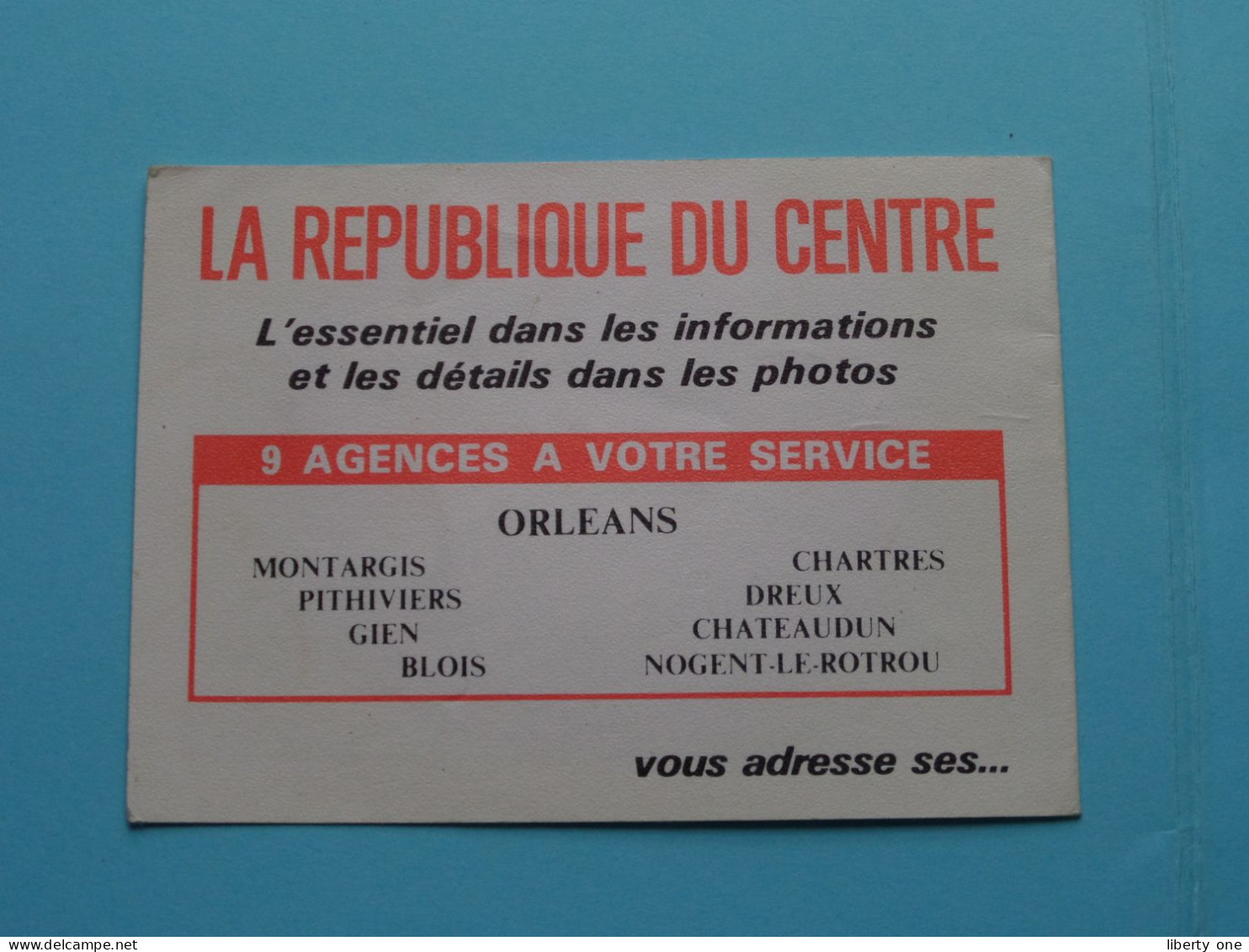 Meilleurs Voeux ... 1981 > La Republique Du Centre > Gien, Montargis, Chartres, Nogent-le-Rotrou . ( Voir / Zie Scans) ! - Petit Format : 1981-90