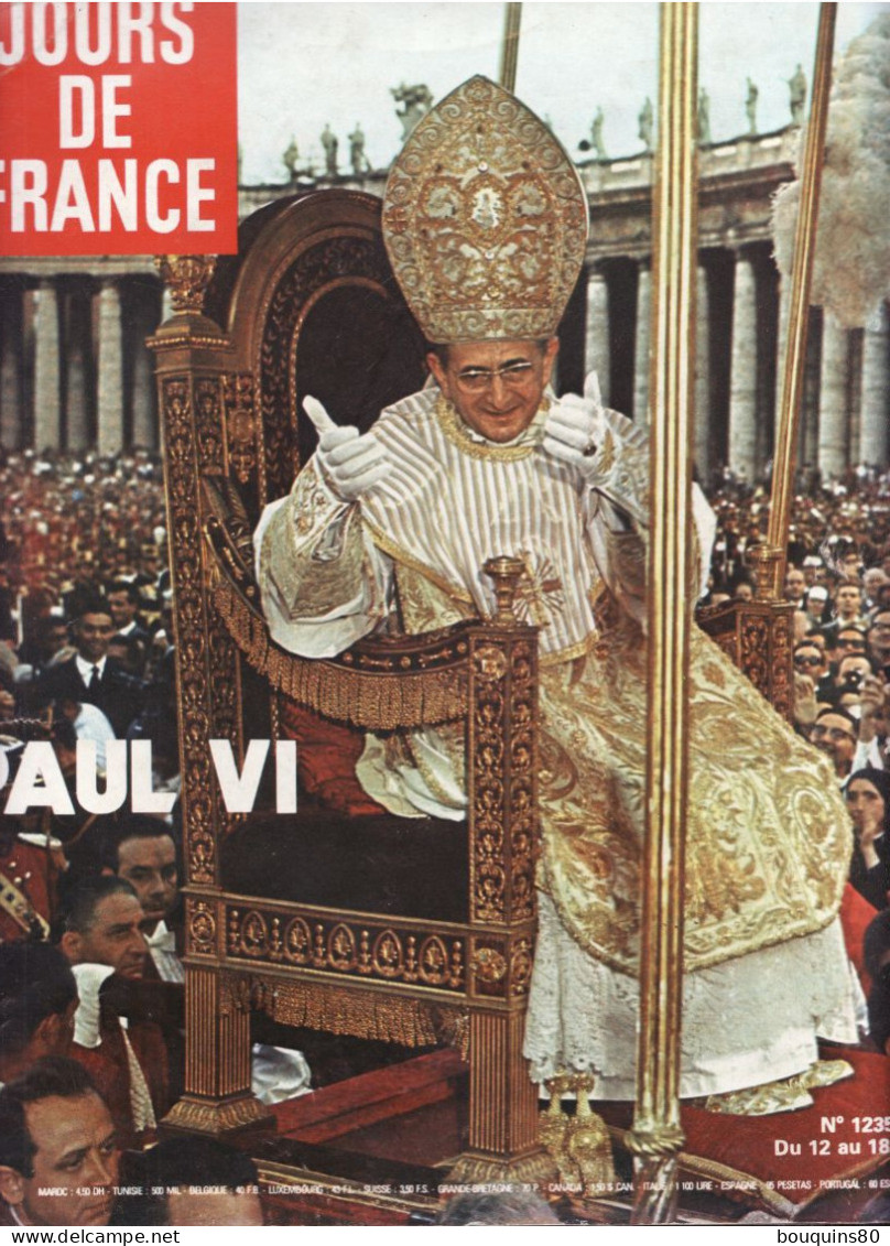 JOURS DE FRANCE N°1235 AOUT 1978 PAUL VI - People