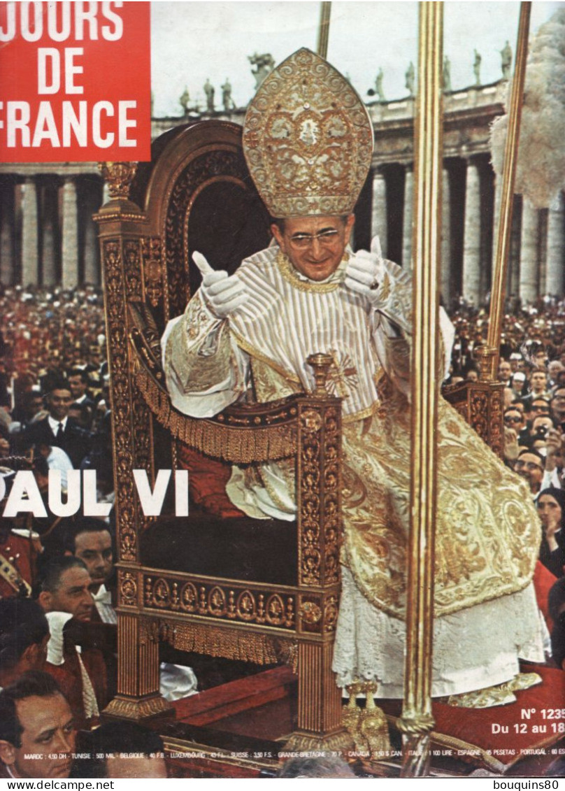 JOURS DE FRANCE N°1235 AOUT 1978 PAUL VI - Gente