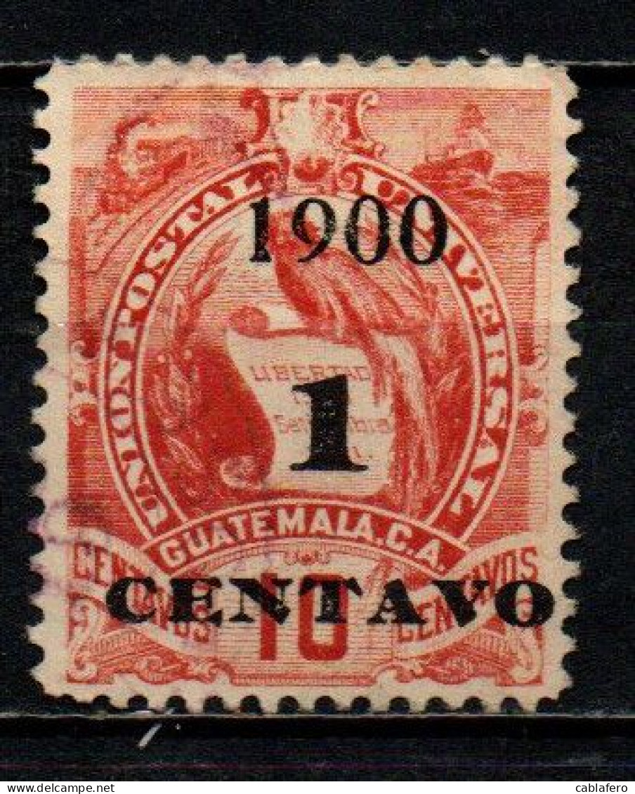 GUATEMALA - 1900 - National Emblem Surcharged In Black - USATO - Guatemala