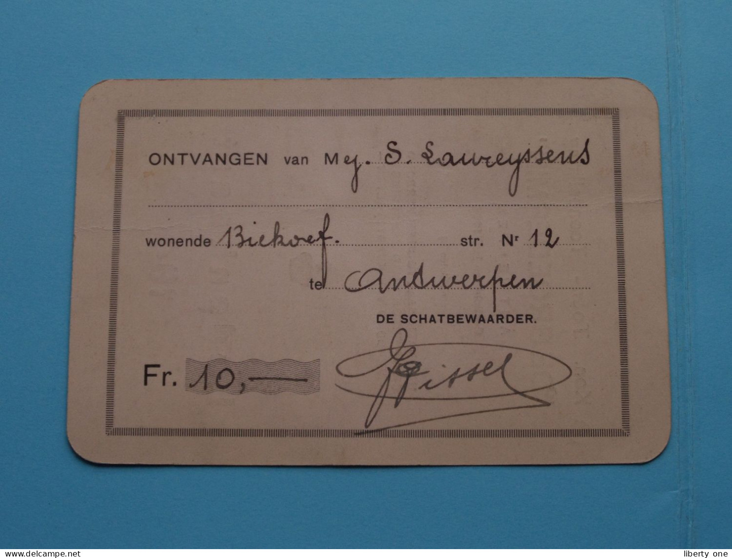 1940 > Ledenkaart " DE BROEDERMIN " Kon. Toon- Tooneelkring ANTWERPEN Biekorf ( Voir / Zie Scans) ! - Tessere Associative