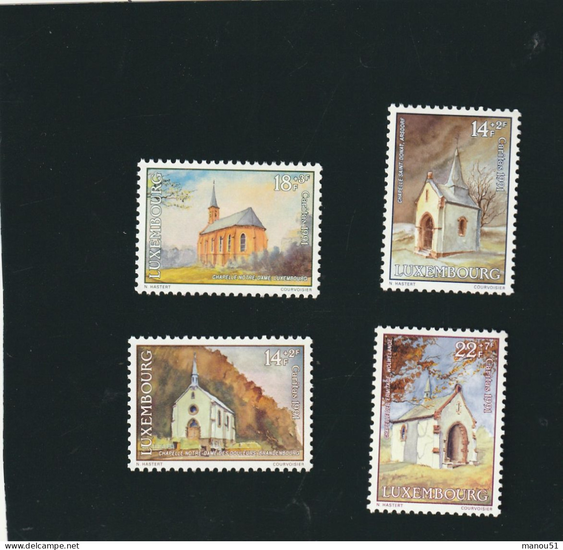 LUXEMBOURG - Emission Du 9.12.1991 - Lot 4 Timbres + 1 Enveloppe 1er Jour & 1 Carte De Voeux - Unused Stamps