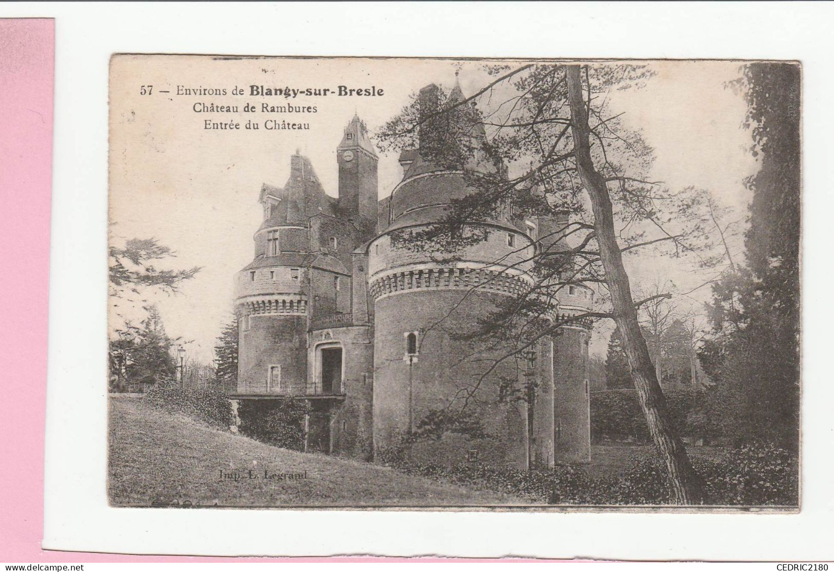 BLANGY SUR BRESLE CHATEAU DE RAMBURES ENTREE - Blangy-sur-Bresle