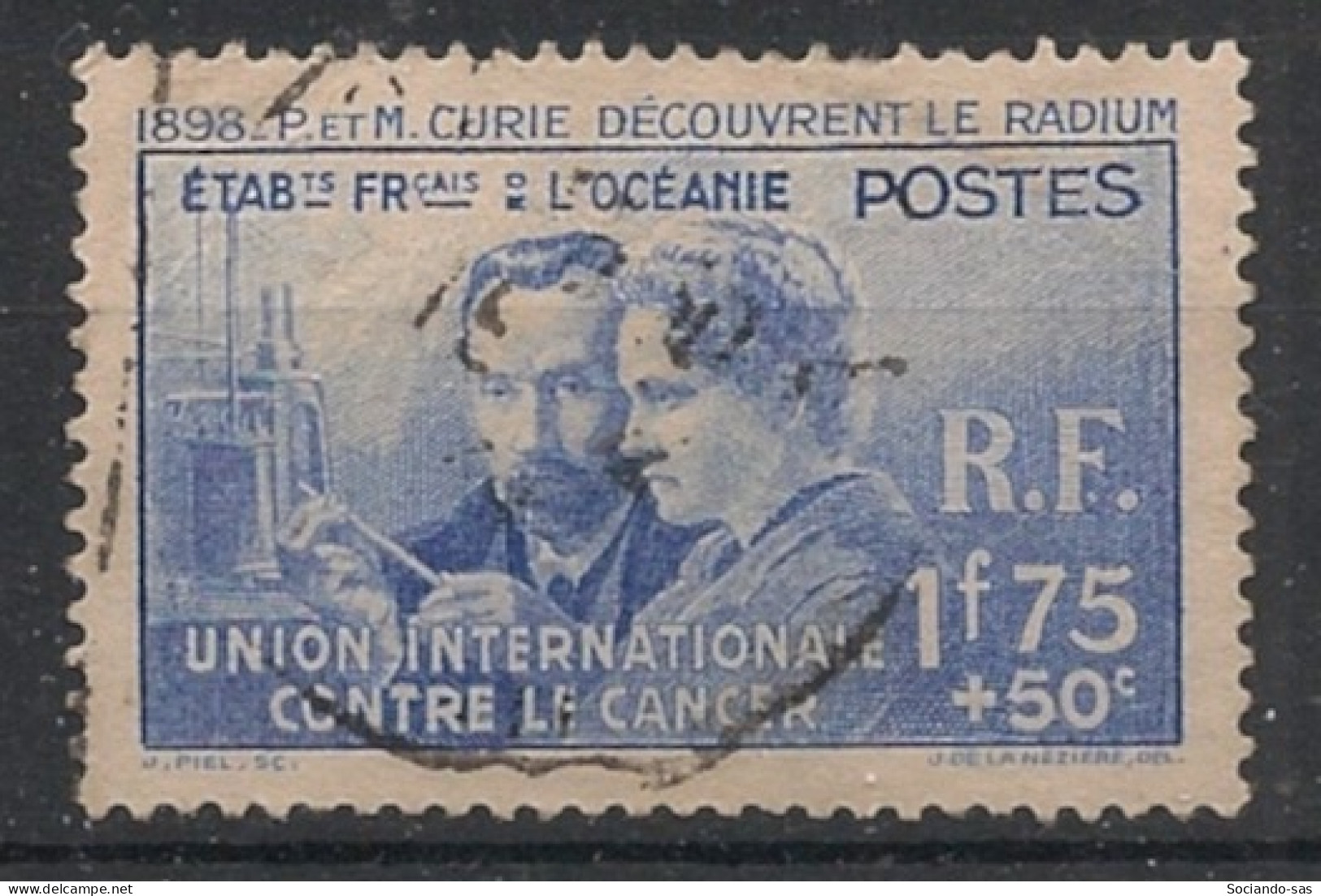 OCEANIE - 1938 - N°YT. 127 - Marie Curie - Oblitéré / Used - Used Stamps