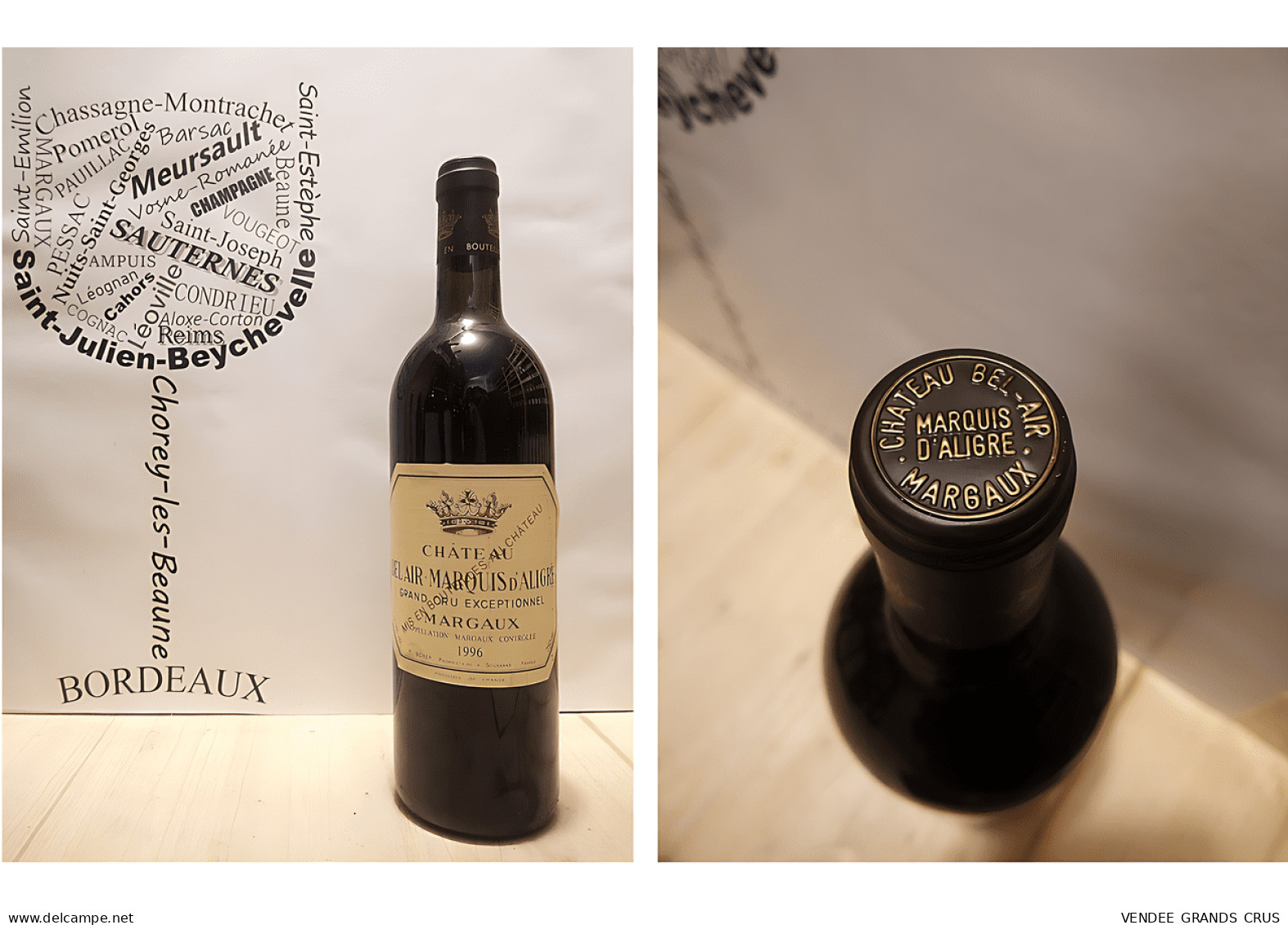 Château Bel Air Marquis D'Aligre 1996 - Margaux - Cru Bourgeois Exceptionnel - Wijn