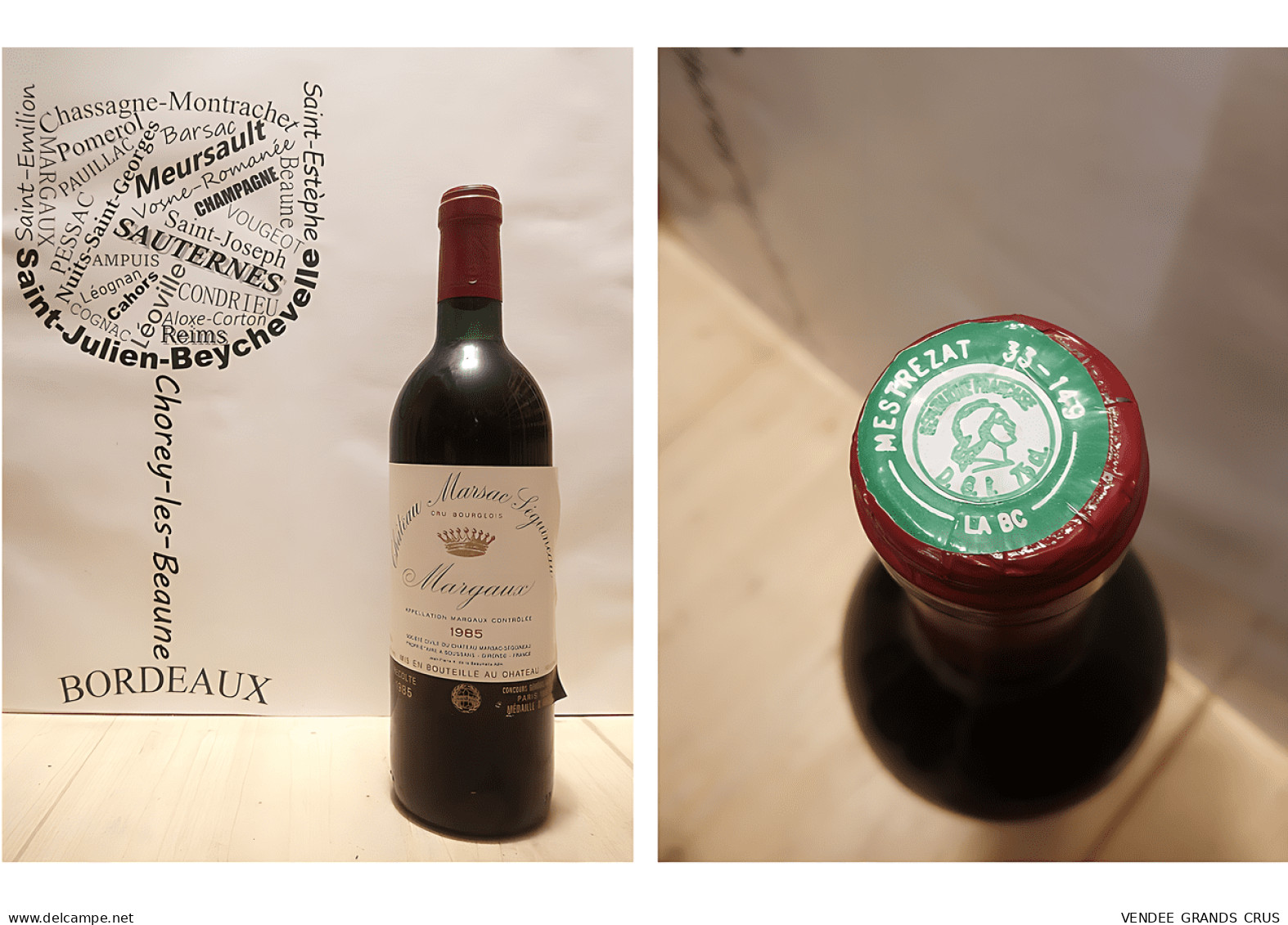 Château Marsac Séguineau 1985 - Margaux - Cru Bourgeois - 1 X 75 Cl - Rouge - Vin