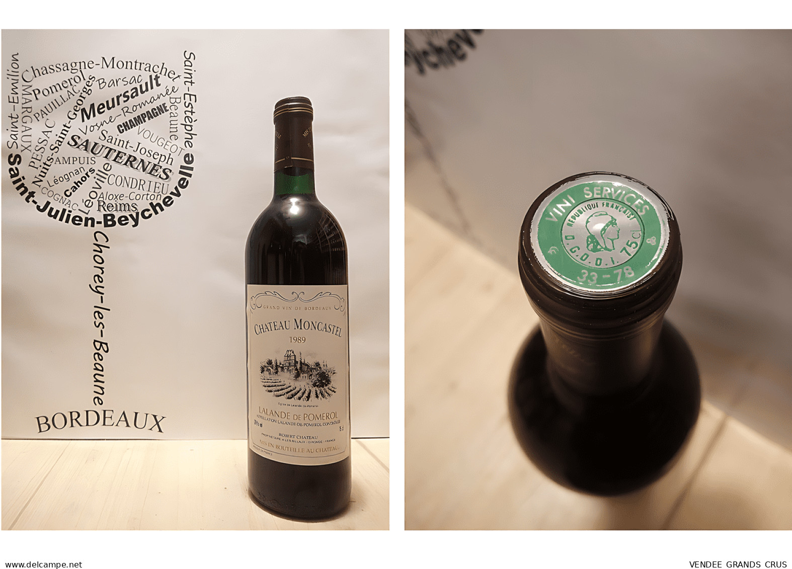 Château Moncastel 1989 - Lalande-de-Pomerol - 1 X 75 Cl - Rouge - Wein