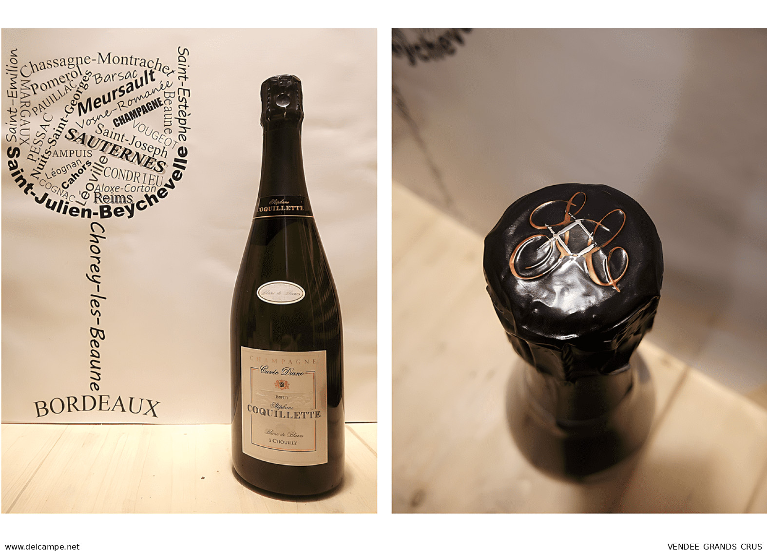 Champagne Coquillette - Cuvée Diane - Grand Cru - Blanc De Blancs - 75 Cl - Champagne & Sparkling Wine