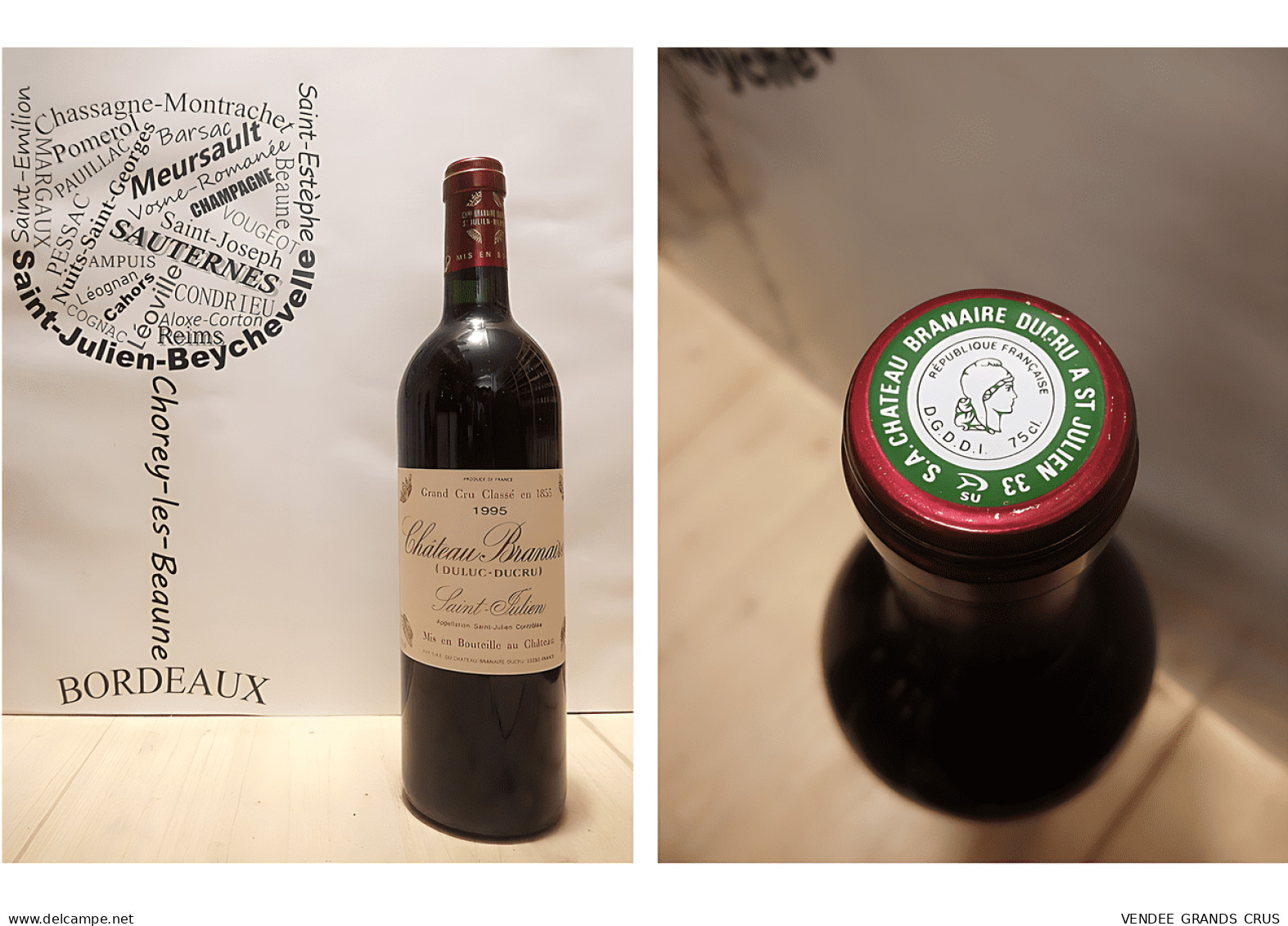 Château Branaire Ducru 1995 - Saint-Julien - 4ème Grand Cru Classé - 75 Cl - Wijn