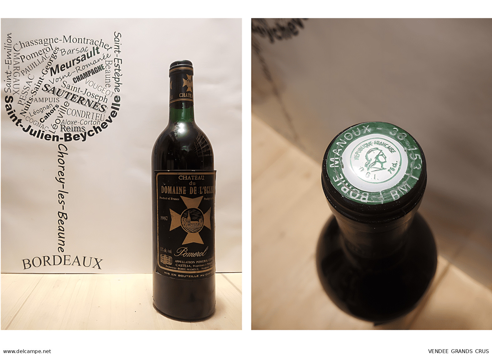 Château Du Domaine De L'Église 1987 - Pomerol - 1 X 75 Cl - Rouge - Wine