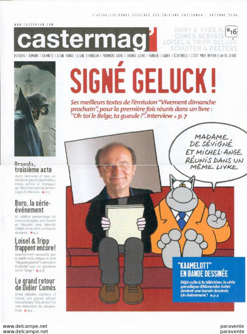 Magazine CASTERMAG 16 Avec GELUCK SERVAIS COMES DANY TINTIN ALIX TRIPP - Geluck