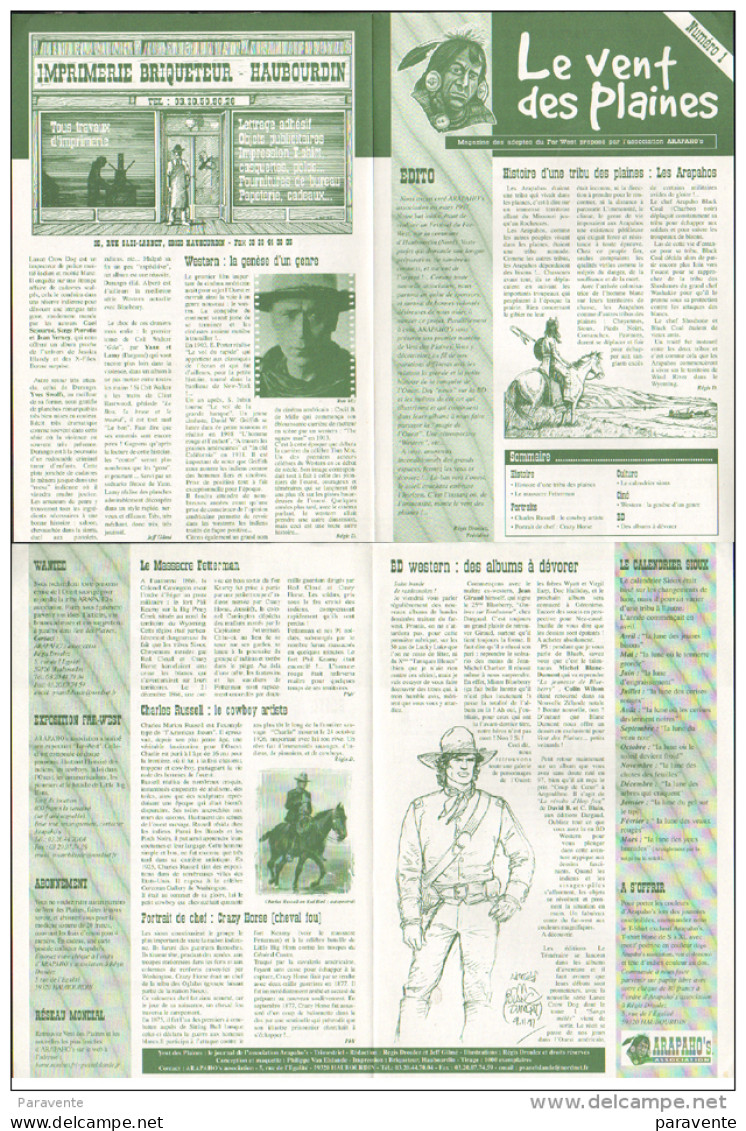 Fanzine LE VENT DES PLAINES N°1 , Theme WESTERN  Avec DROULEZ , BLANC DUMONT - Autre Magazines