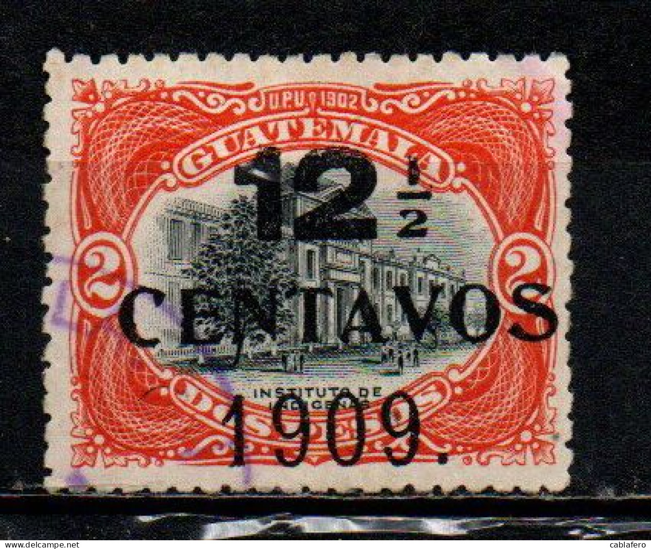 GUATEMALA - 1909 - School For Indians Surcharged In Black- USATO - Guatemala