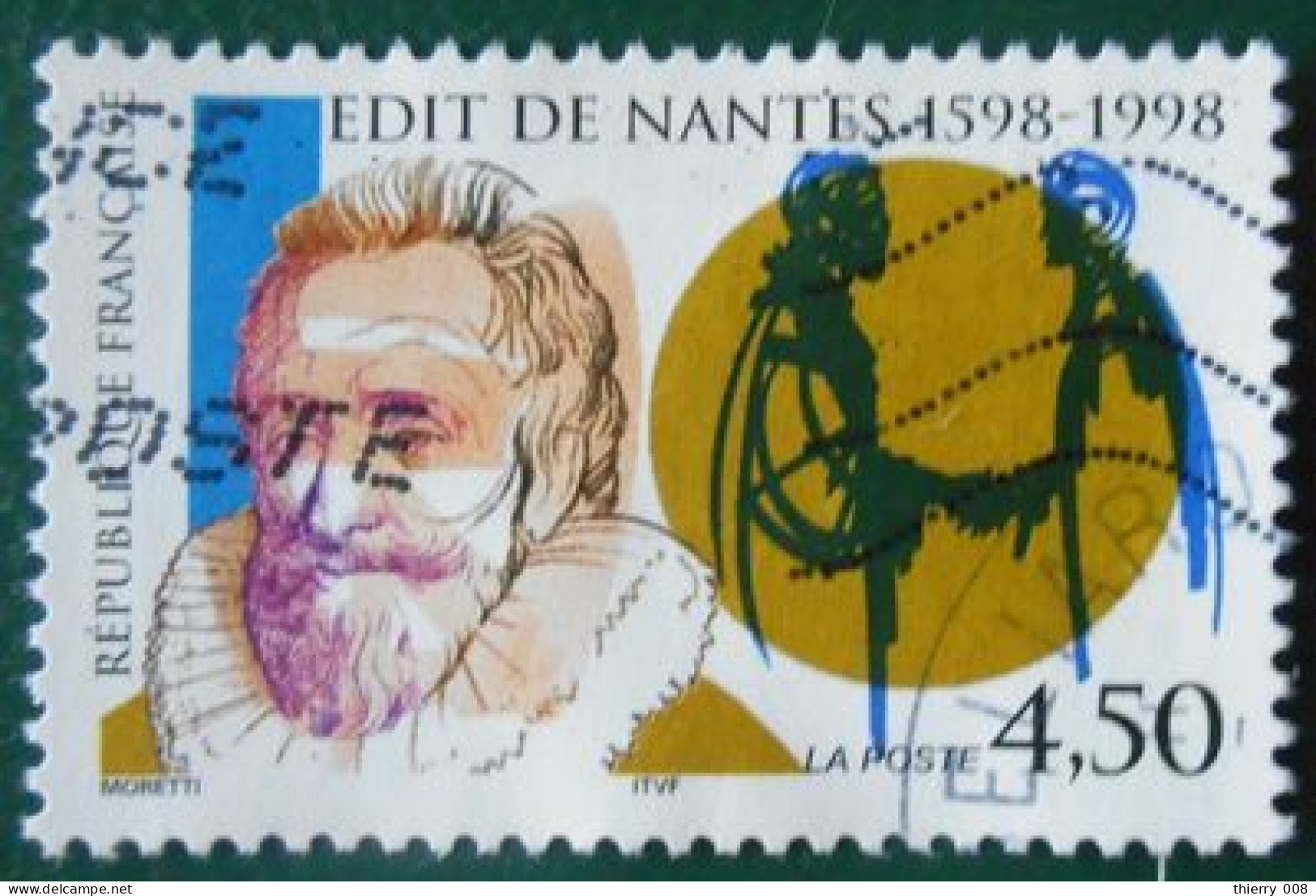 3146 France 1999 Oblitéré Edit De Nantes Portrait De Henry IV - Gebraucht