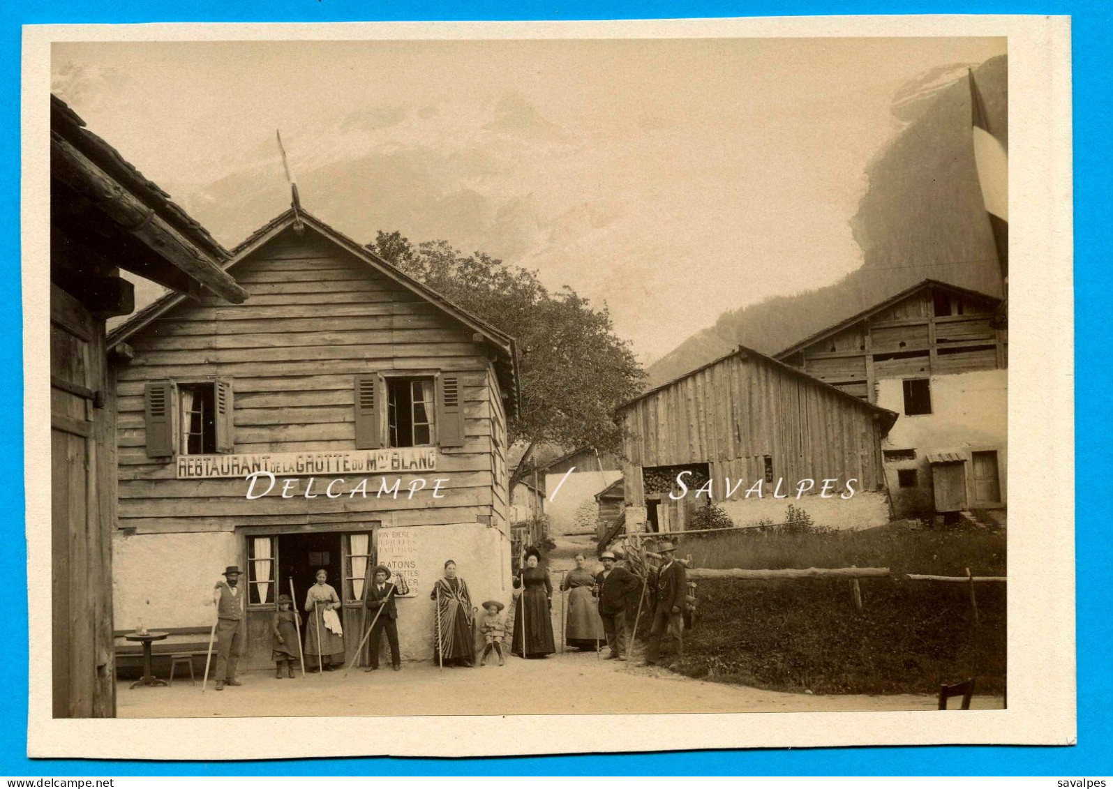 Inédit Ca 1890 * Restaurant Grotte Du Mt-Blanc, Chemin Rives Aux Bossons * Photo Albumine - Old (before 1900)