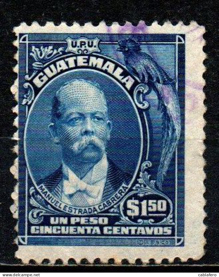 GUATEMALA - 1918 - Estrada Cabrera And Quetzal - USATO - Guatemala