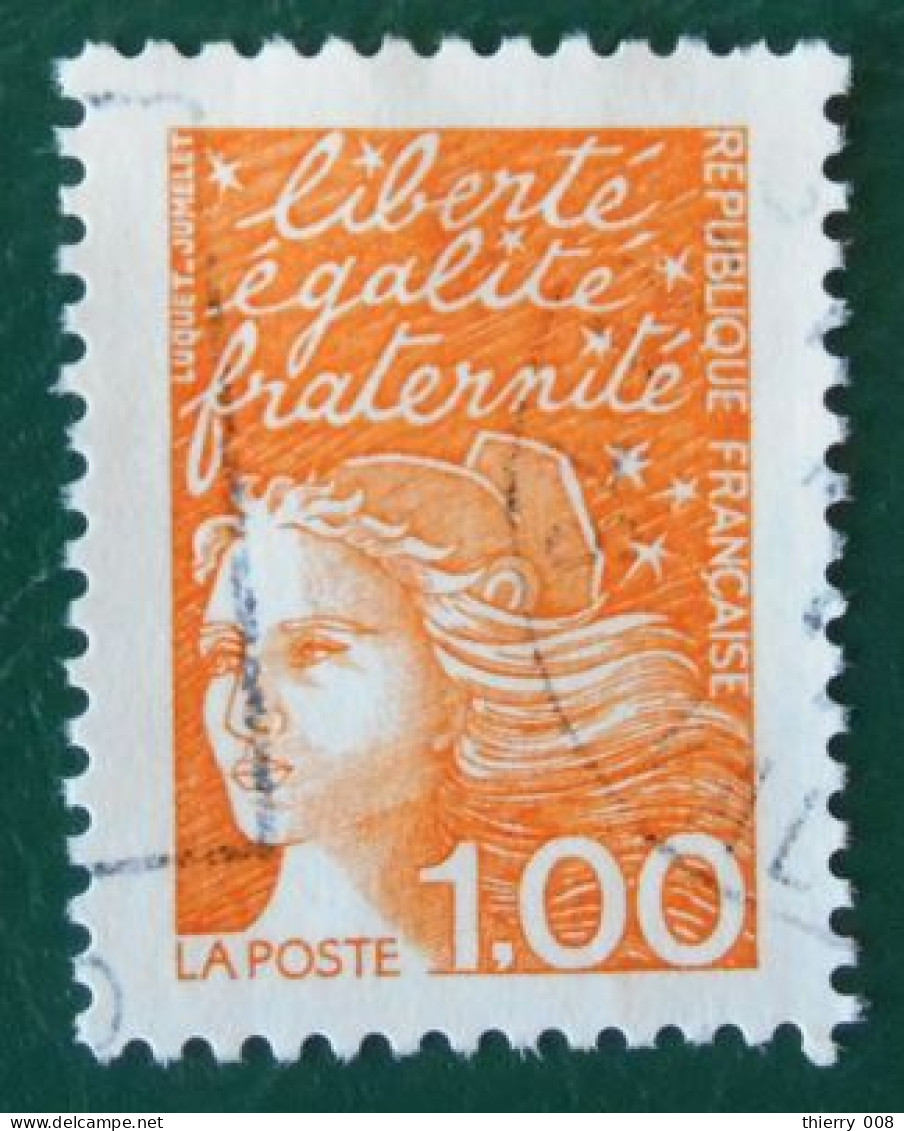 3089 France 1997 Oblitéré Marianne De Luquet 1f Orange - Oblitérés