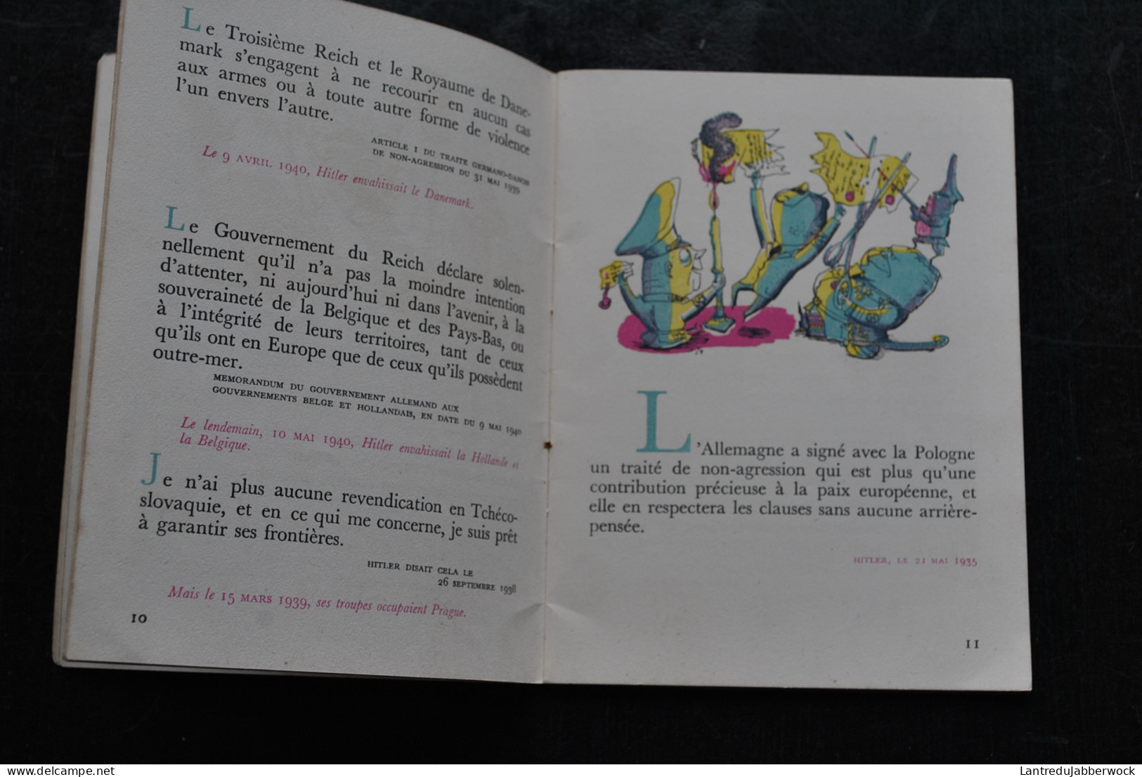 L'ART DE MENTIR - PETIT MANUEL SUR L'ART DU MENSONGE HITLER GOEBBELS CARICATURE SATIRE MENSONGE WW2 Critique - Francés