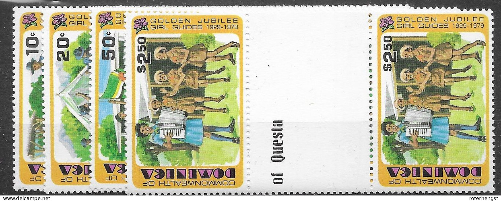 Dominica Mnh ** Gutter Pairs Scouts Set 1979 - Dominica (1978-...)
