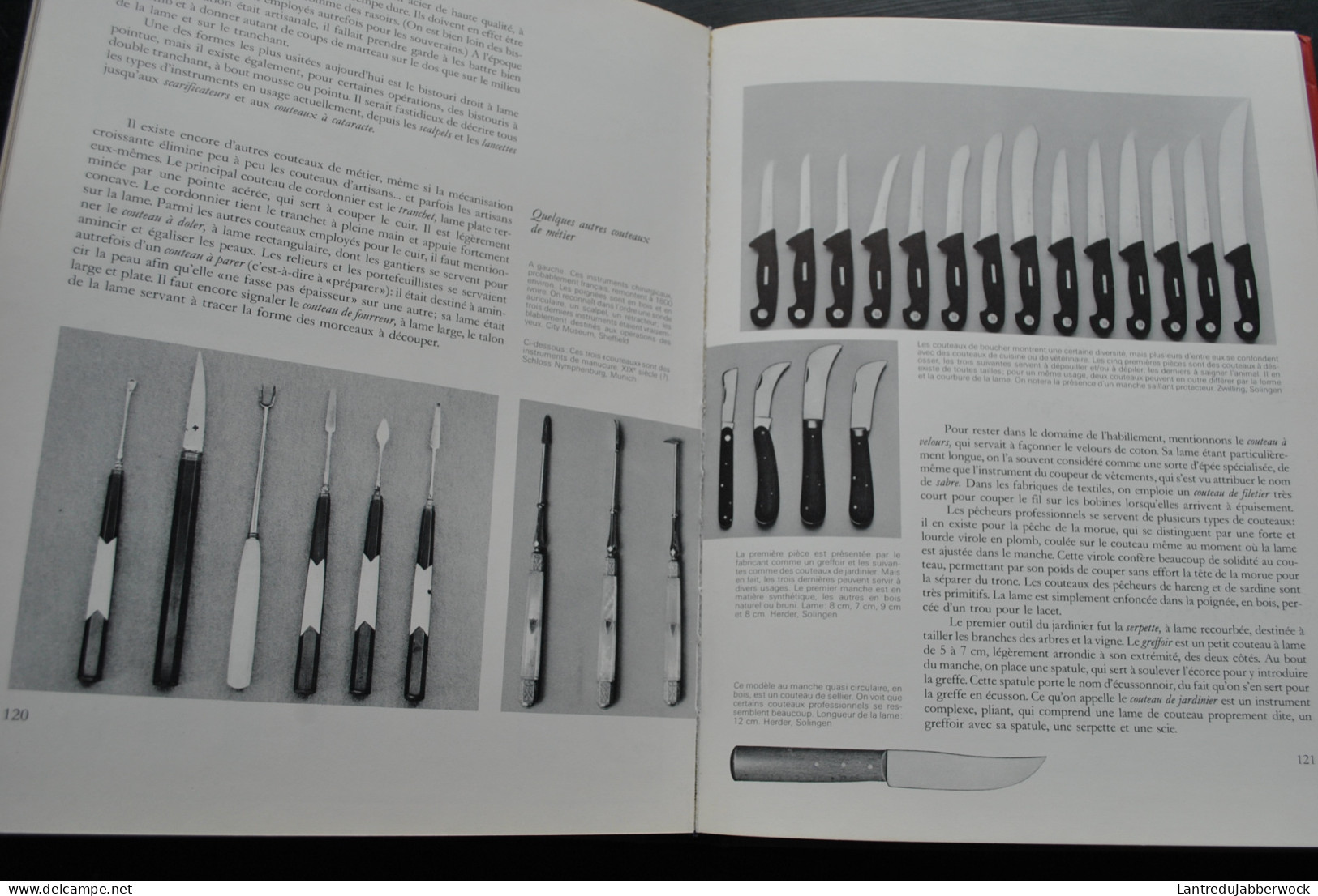 Yvan de Riaz Le livres des couteaux Denoël edita 1978 Couteau de Chasse Guerre Boucher Bowie Chirurgie Métiers Insolites