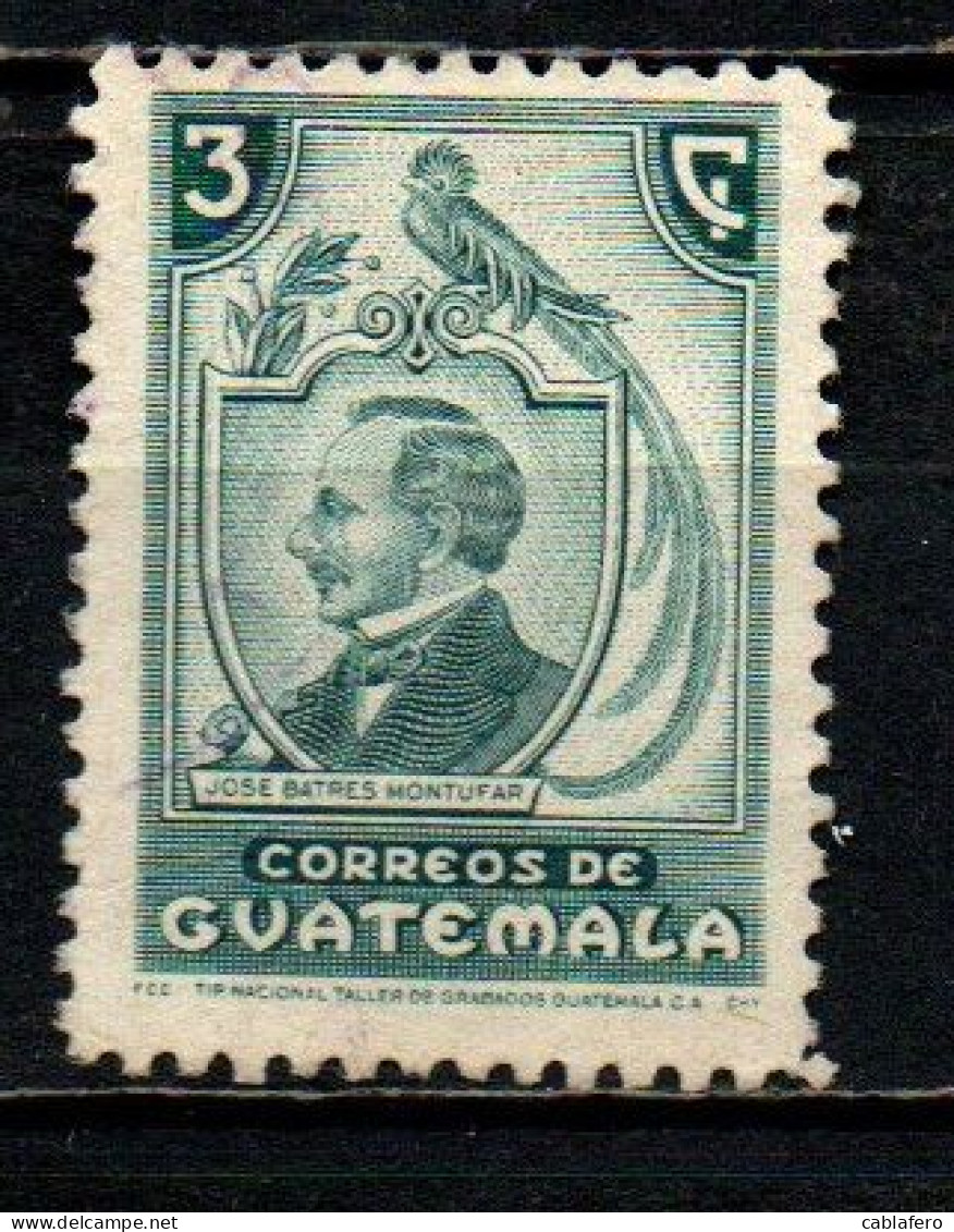 GUATEMALA - 1946 - Jose' Batres Y Montufar - Green - USATO - Guatemala