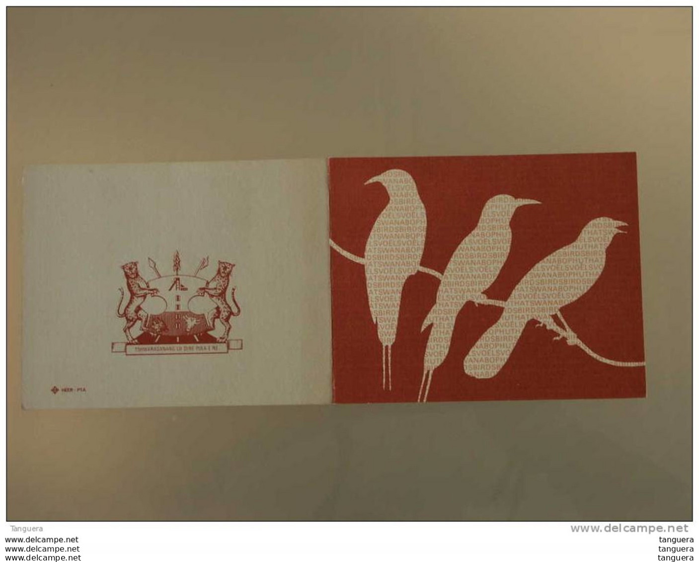 Bophuthatswana Presentation Card 1980 Vogels Oiseaux Yv 60-63 - Bophuthatswana