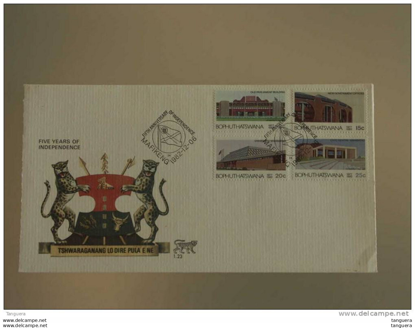 Bophuthatswana FDC 1982 Gebouwen édifices Yv 96-99 - Bophuthatswana