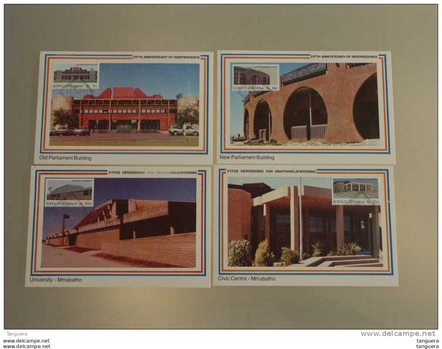 Bophuthatswana 1982 MAXIMUM Cartes Gebouwen édifices Parlement Université Yv 96-99 - Bofutatsuana