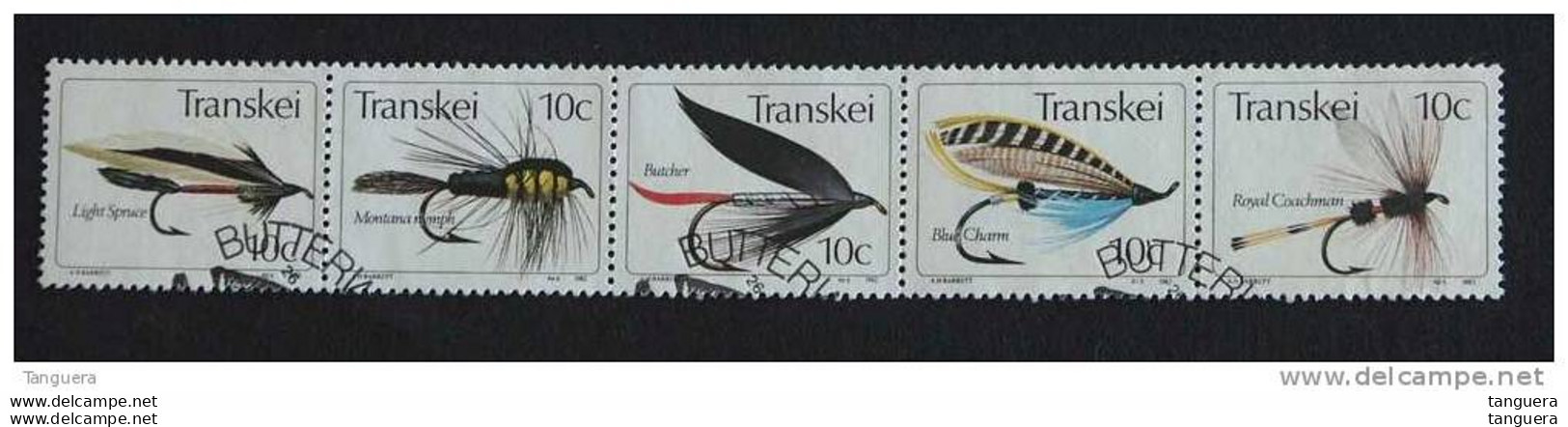 Transkei 1982 Mouches Artificielles Pour La Pêche (III) Yv 98-102 O - Transkei