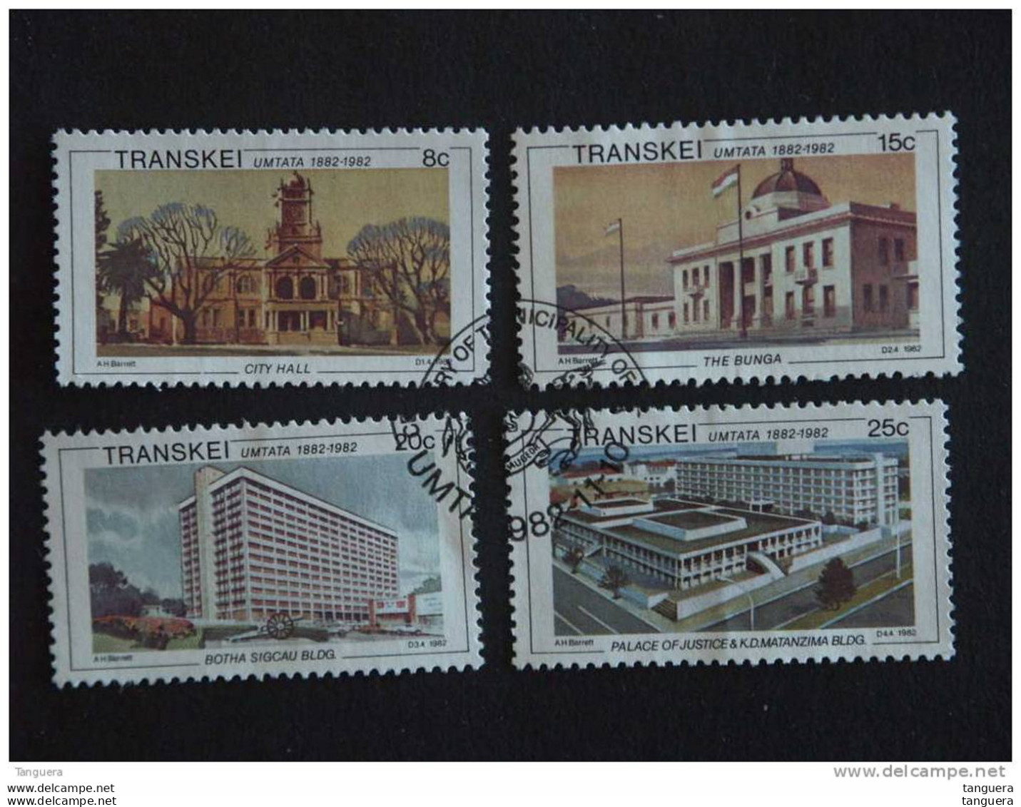 Transkei 1982 Centenaire De La Municipalité De Umtata Edifices Gebouwen Hôtel De Ville Palais De Justice  Yv 111-114 O - Transkei