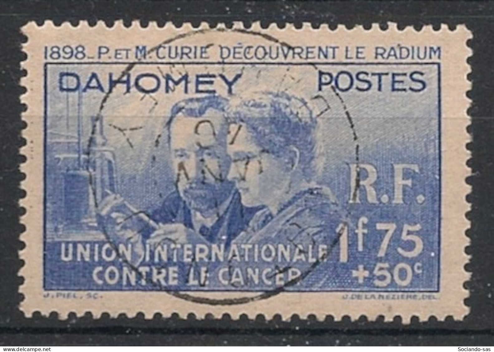 DAHOMEY - 1938 - N°YT. 109 - Marie Curie - Oblitéré / Used - Used Stamps