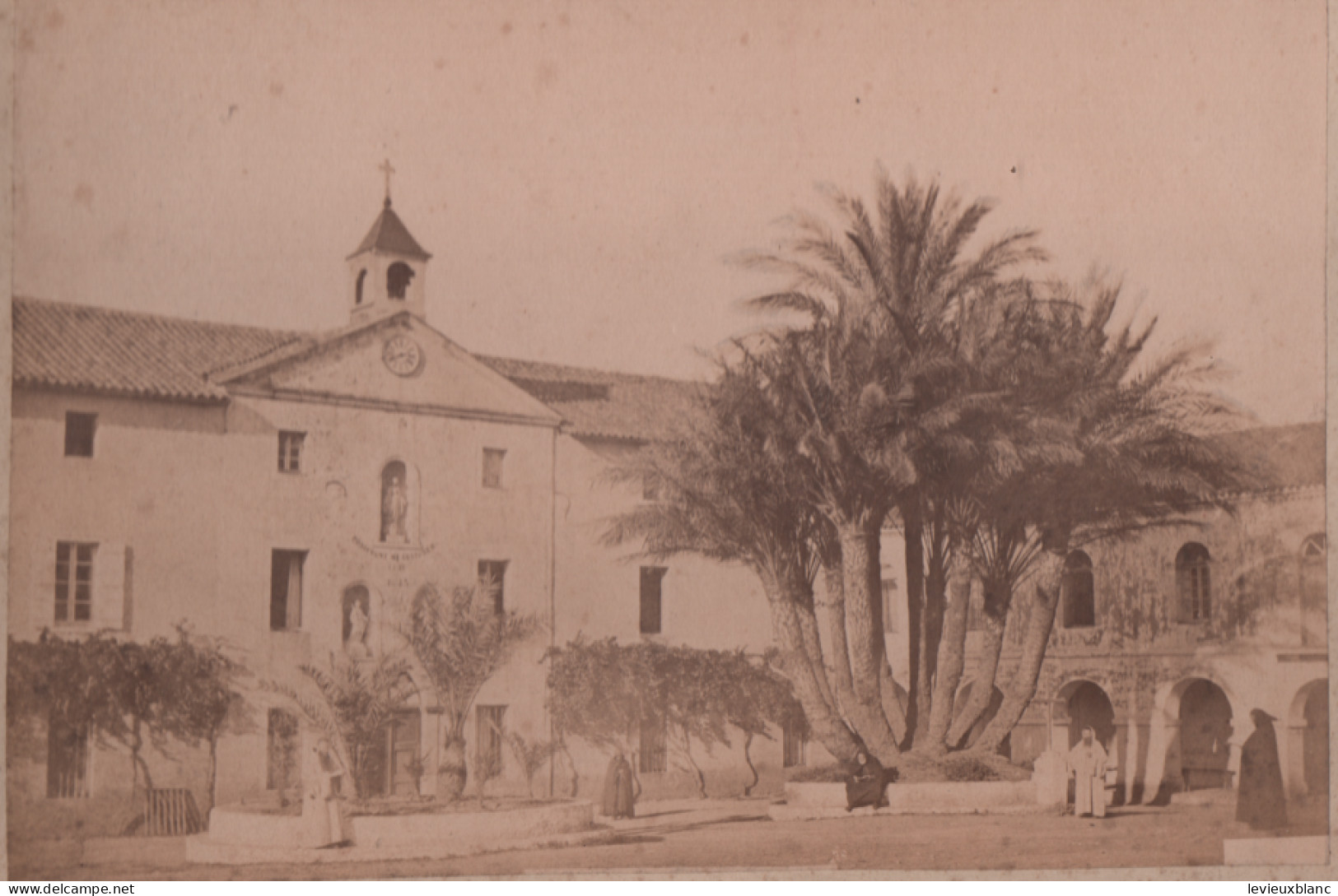 Photographie Ancienne Montée Sur Plaque  Carton/ Algérie/ La Trappe De  STAOUELI/Ferme Modèle/Vers 1870-1880   PHOTN559 - Persone