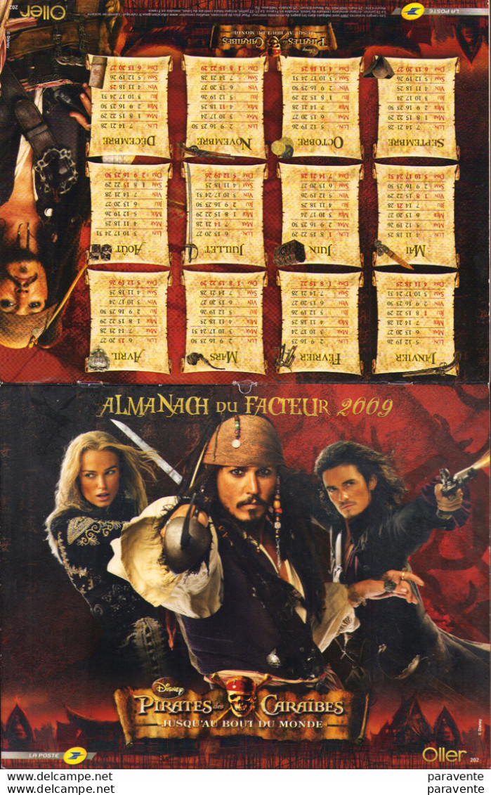 Calendrier Poste 2009 - PIRATE DES CARAIBES (le Film) - Agende & Calendari