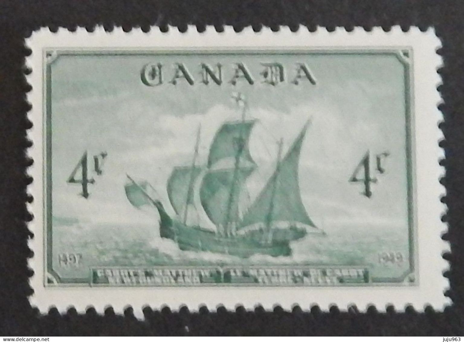 CANADA YT 229 NEUF**MNH"BATEAU DE JEAN CABOT" ANNÉE 1949 - Unused Stamps