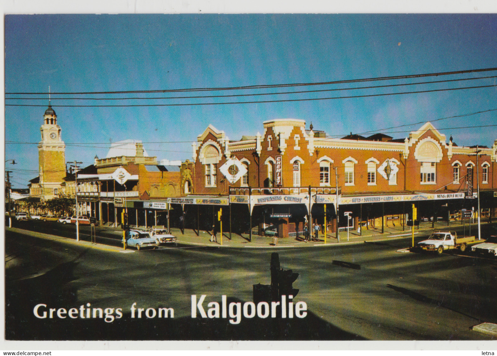 WESTERN AUSTRALIA WA Hannan & Maritana Streets KALGOORLIE Emu KLG29 Postcard C1970s - Kalgoorlie / Coolgardie