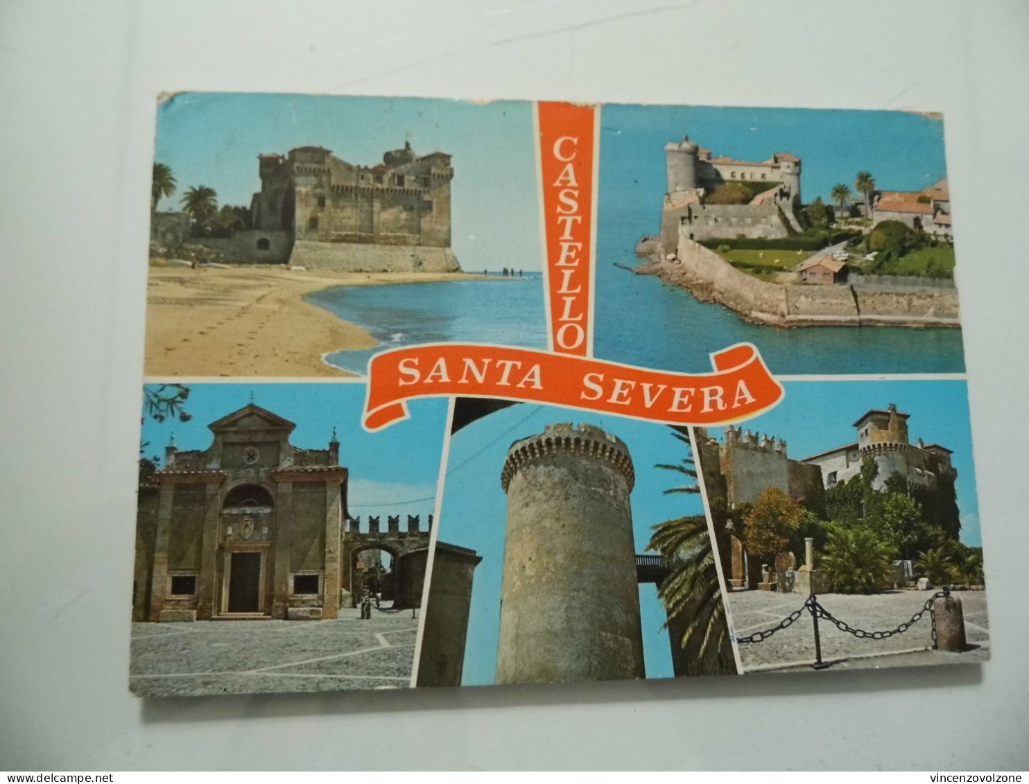 Cartolina Viaggiata "CASTELLO DI SANTA SEVERA" Vedutine 1980 - Other Monuments & Buildings