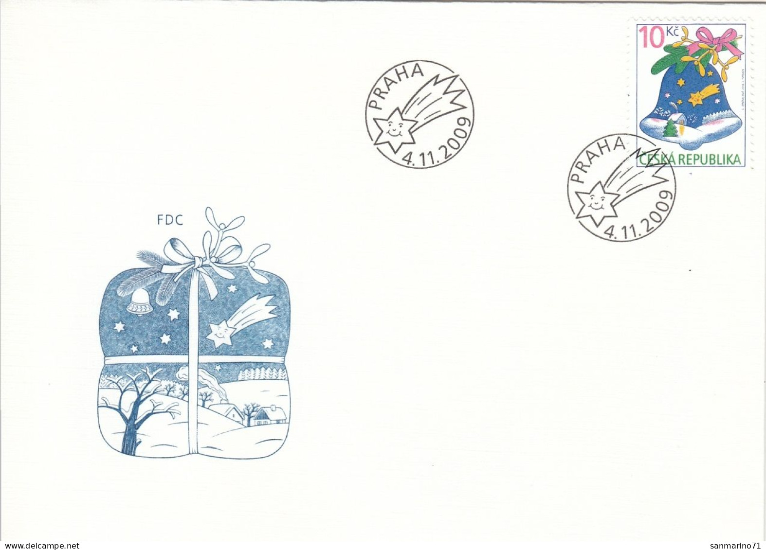 FDC CZECH REPUBLIC 617,Christmas 2009 - FDC