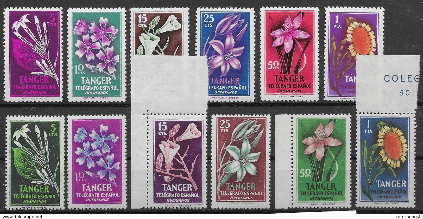 Tanger Flower Sets Mnh ** - Telegramas