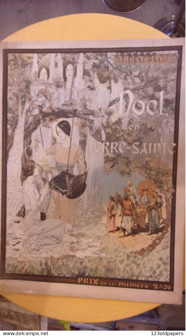 1892 L ILLUSTRATION NOEL EN TERRE SAINTE ART NOUVEAU ILLUSTRATEUR CARLOZ SEHWNBE Carlos SCHWABE‎ JUDAICA JUIF ISRAEL - Revistas - Antes 1900