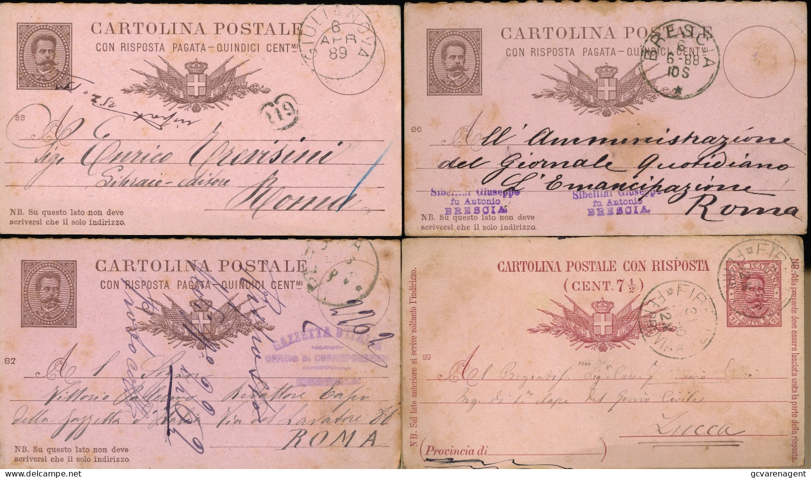 4 CARTOLINA POSTALE   LOOK SCANS    2 AFBEELDINGEN - Stamped Stationery