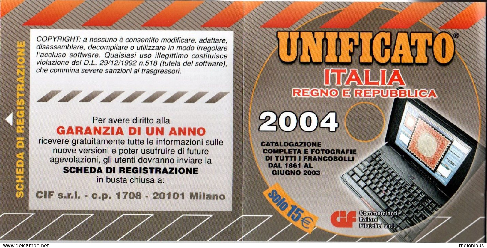 # CD ROM - UNIFICATO - ITALIA REGNO E REPUBBLICA 2004 - Italie