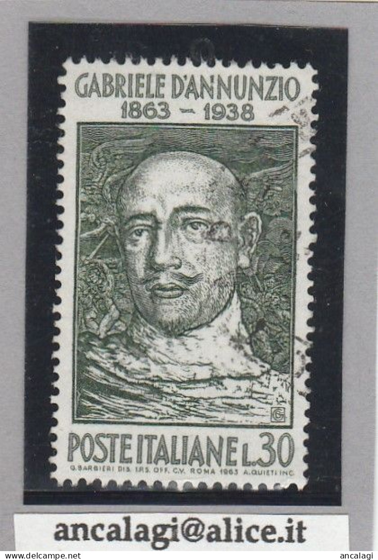 USATI ITALIA 1963 - Ref.0168 "GABRIELE D'ANNUNZIO" 1 Val. Da L.30 - - 1961-70: Afgestempeld