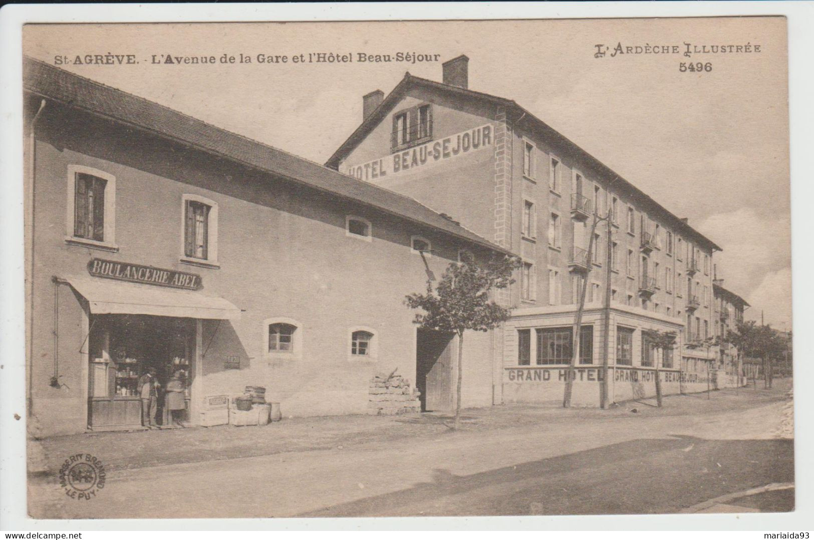 SAINT AGREVE - ARDECHE - L'AVENUE DE LA GARE ET L'HOTEL BEAU SEJOUR - Saint Agrève