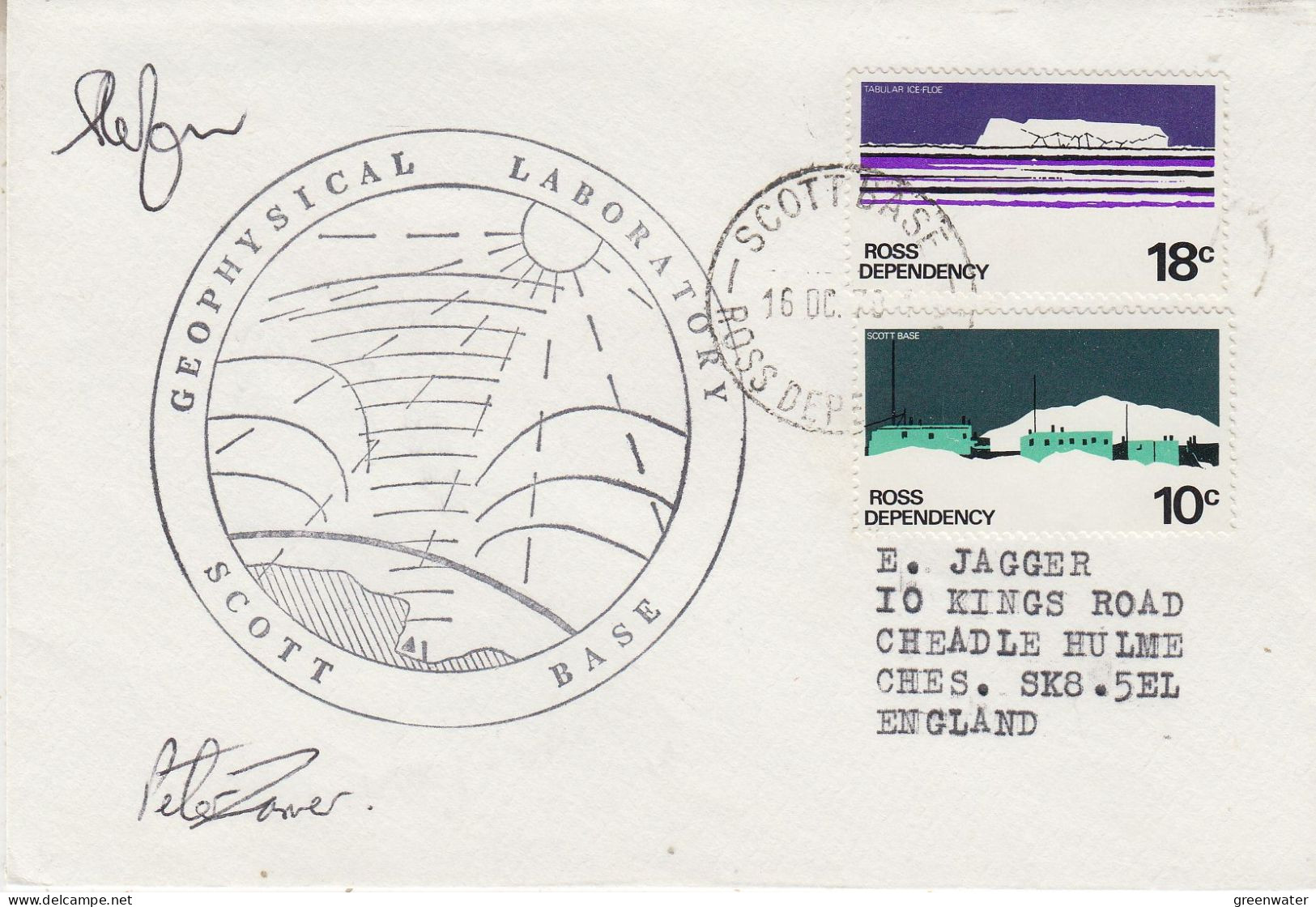 Ross Dependency Scott Base  Geophysical Laboratory 2 Signatures Ca Scott Base 16 OCT 1979 (SO178) - Spedizioni Antartiche