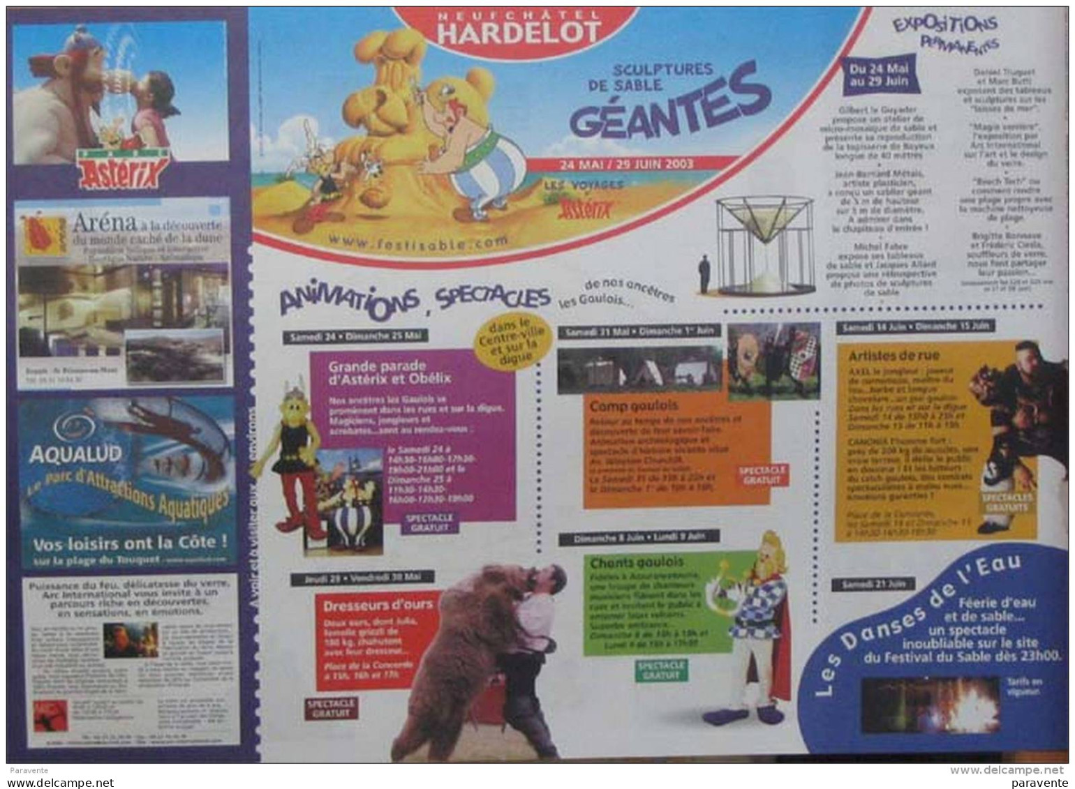 ASTERIX : Affiche CONCOURS DE CHATEAUX DE SABLES - Plakate & Offsets