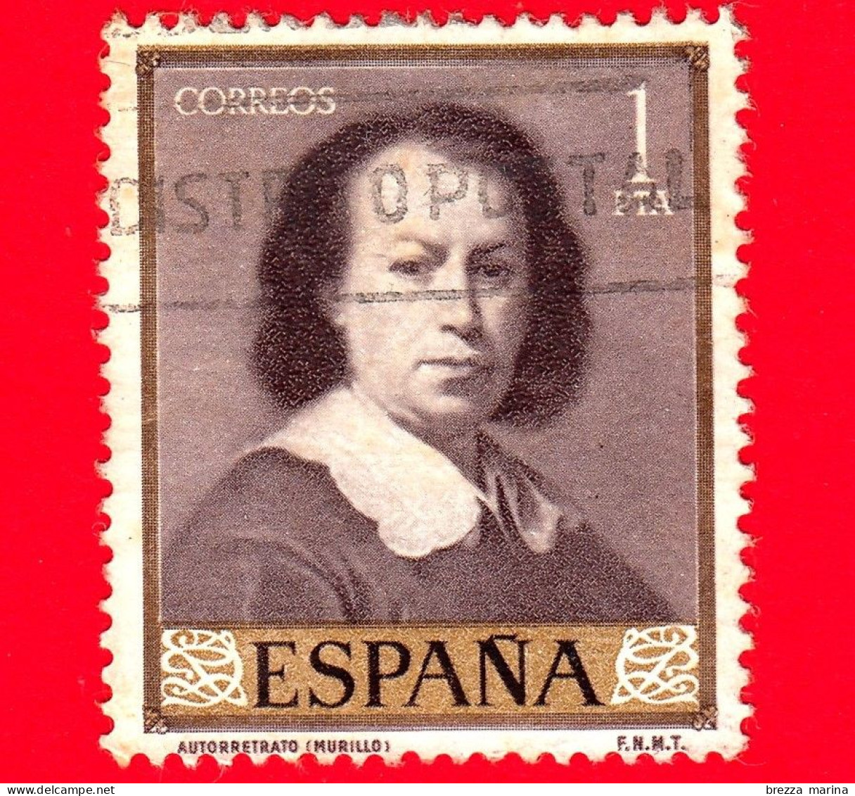 SPAGNA  - Usato - 1960 - Giornata Del Francobollo - Dipinti Di Bartolomé Esteban Murillo - Autoritratto - 1 - Used Stamps